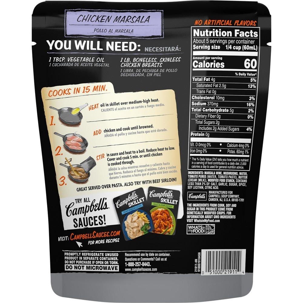 slide 2 of 5, Campbell's Skillet Sauces Chicken Marsala Sauce, 11 oz