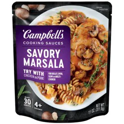 Campbell's Cooking Sauces, Savory Marsala, 11 Oz Pouch