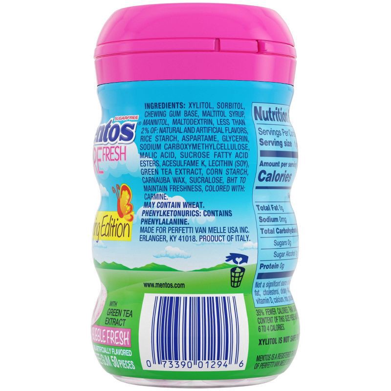 slide 3 of 4, Mentos Gum Curvy Bottle Spring Edition - Pure Fresh Bubble Fresh, 3.53 oz