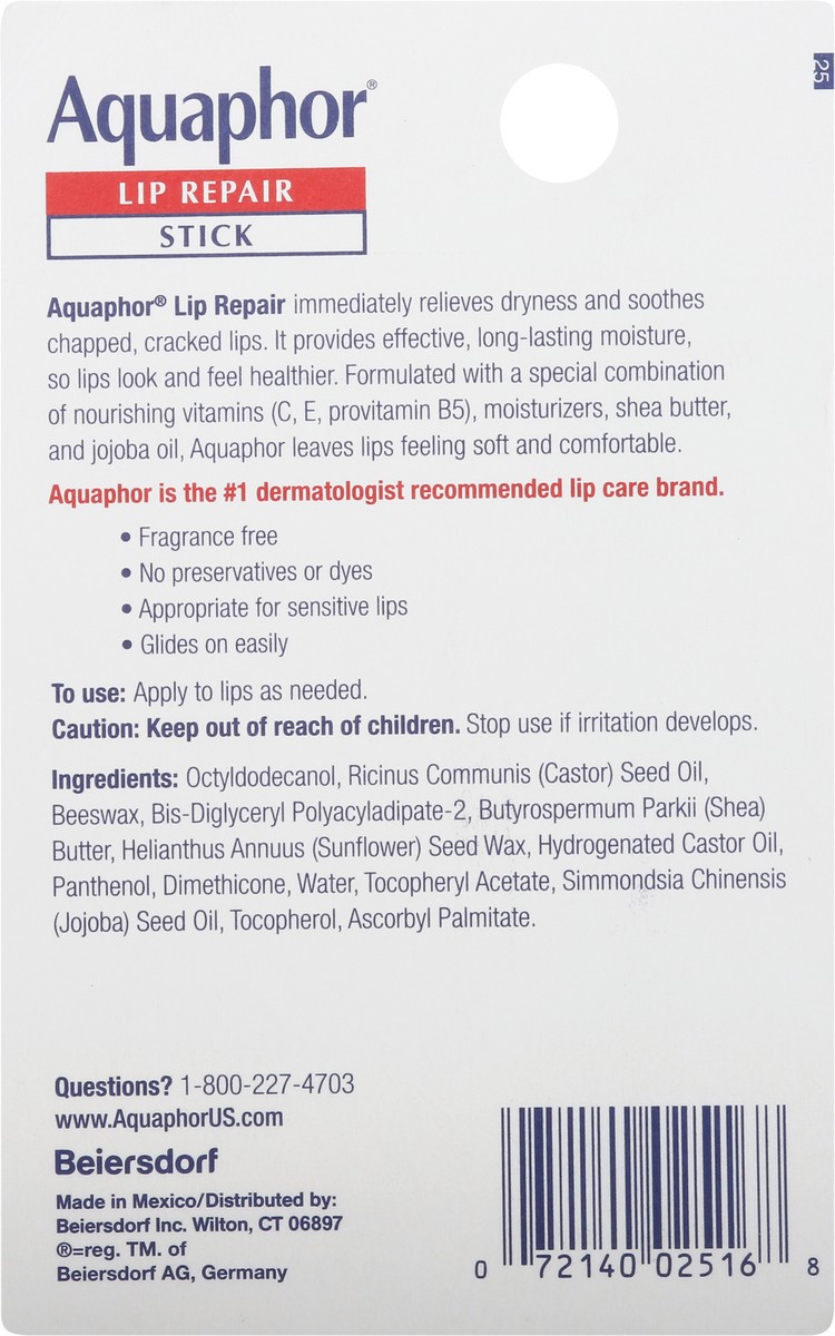 slide 8 of 9, Aquaphor Lip Repair Stick, 1 ct