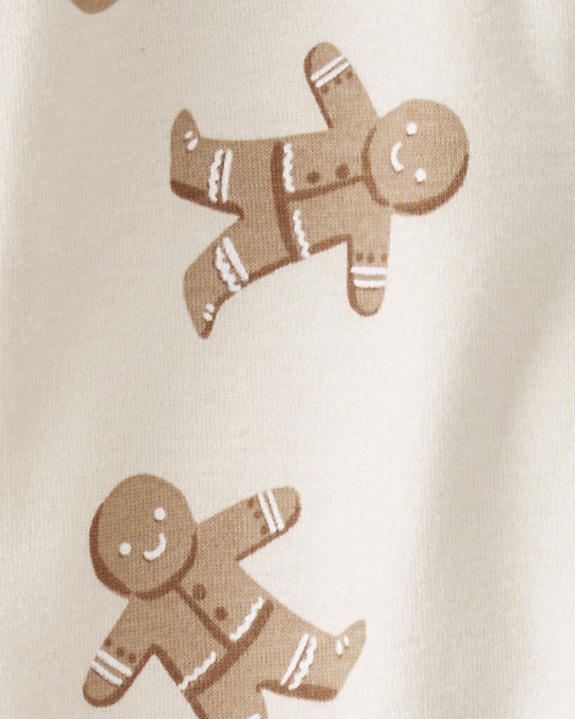 slide 3 of 3, Littleplanet Baby Organic Cotton Sleep & Play in Gingerbread Cookie Pajamas Gingerbread Man 9M, 1 ct