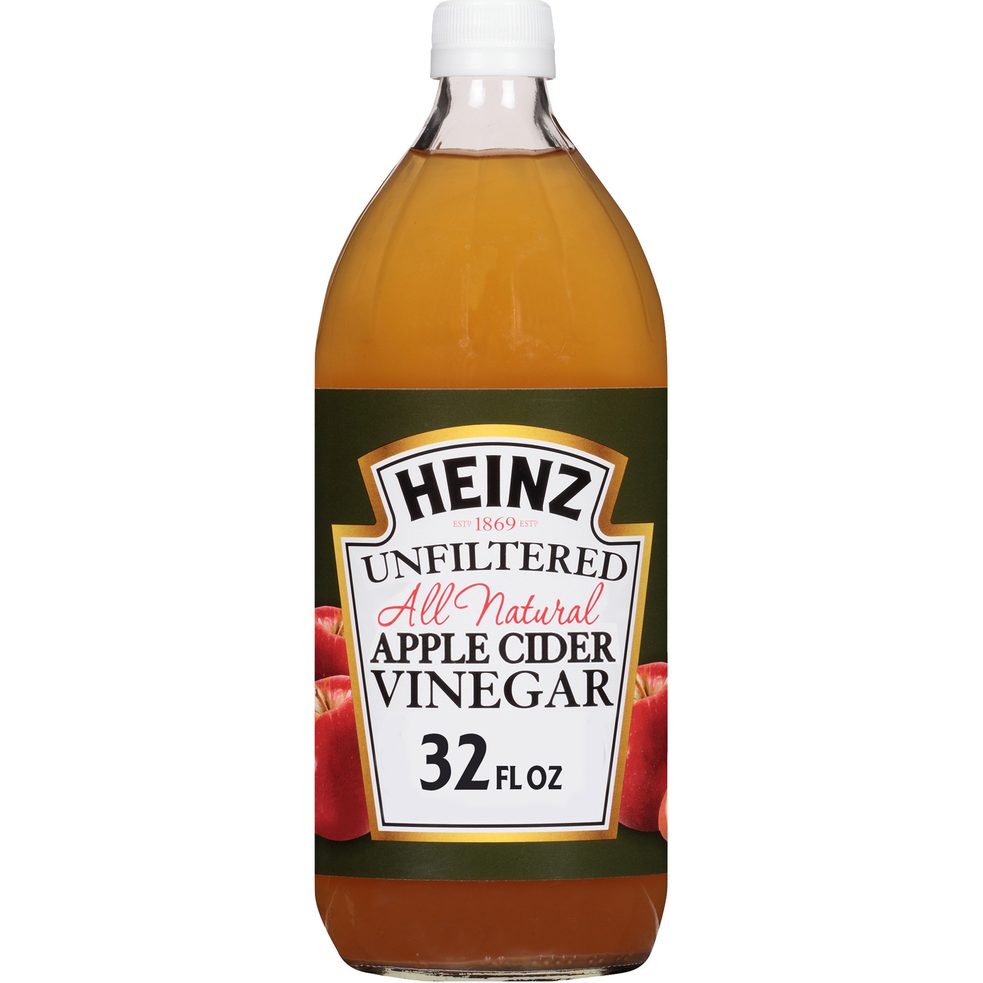 slide 1 of 7, Heinz All Natural Unfiltered Apple Cider Vinegar with the Mother, 32 fl oz Bottle, 32 fl oz