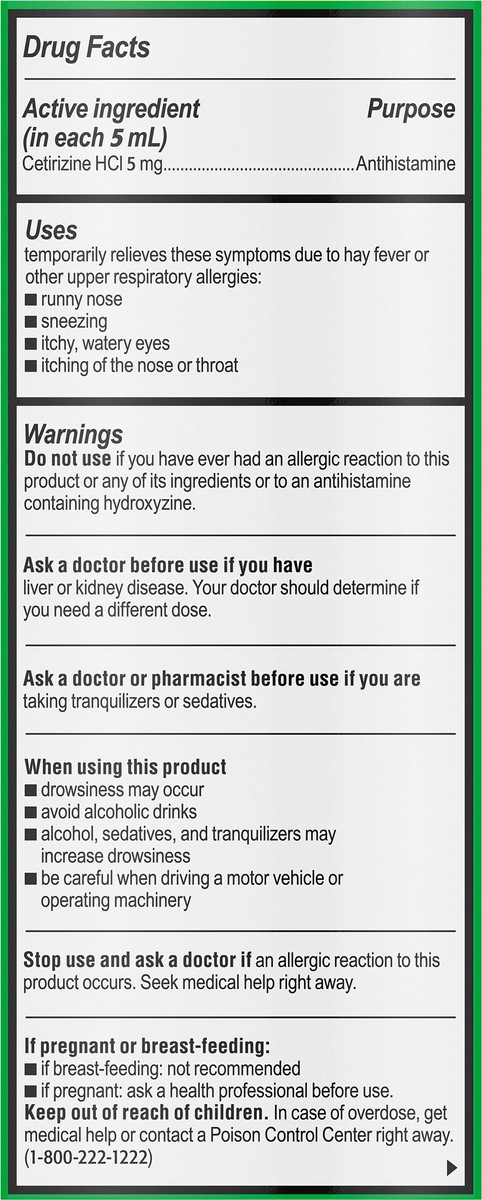 slide 5 of 7, Zyrtec Children's Zyrtec Allergy Syrup, Dye-Free, Sugar-Free Grape, 4 Fl. Oz, 4 fl oz
