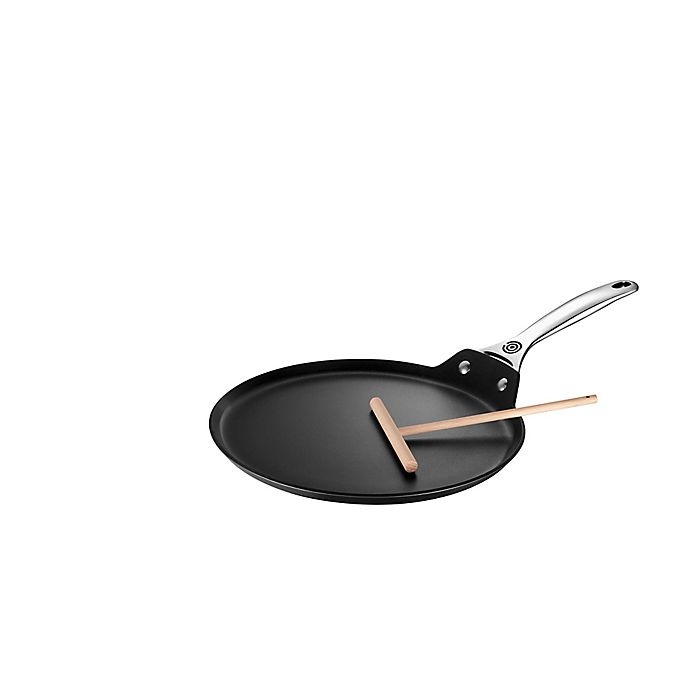 slide 1 of 1, Le Creuset Toughened Nonstick Pro Crepe Pan with Rateau, 11 in