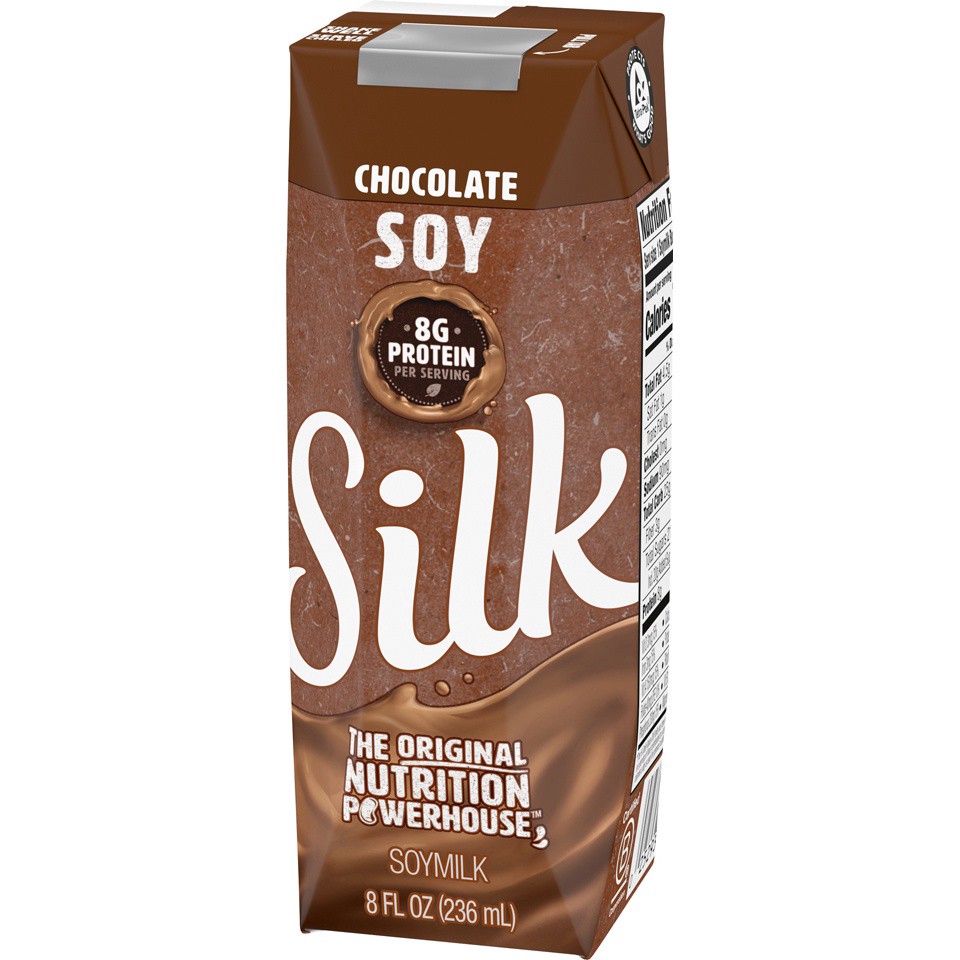 slide 7 of 8, Silk Shelf-Stable Soy Milk Singles, Chocolate, Dairy-Free, Vegan, Non-GMO Project Verified, 8 oz., 8 fl oz