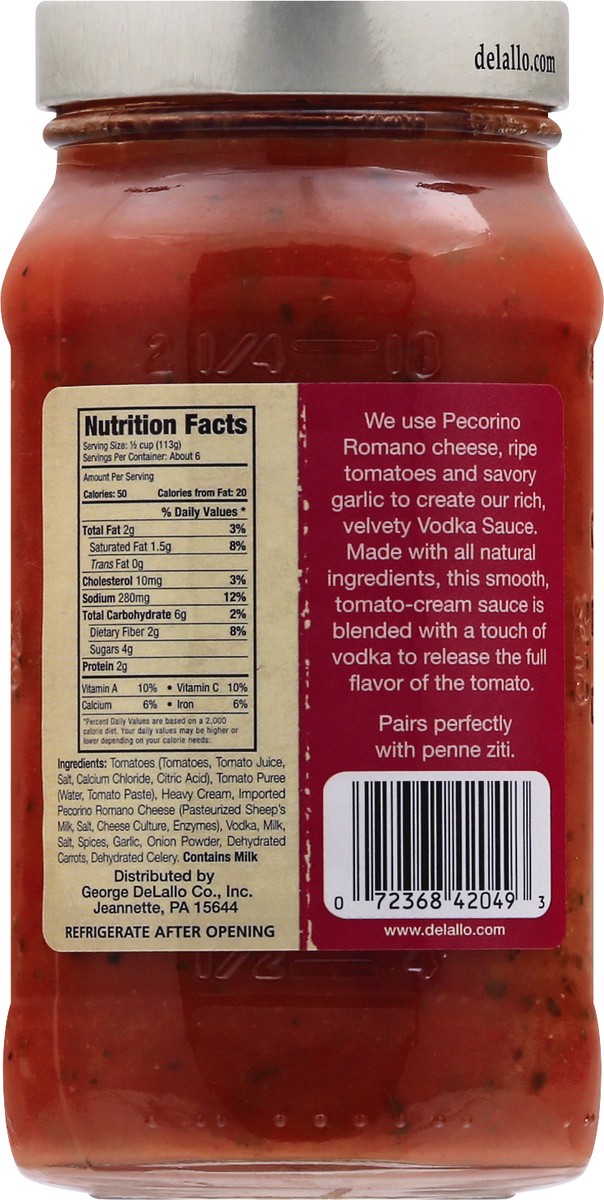slide 3 of 12, DeLallo Vodka Sauce 24 oz, 24 oz