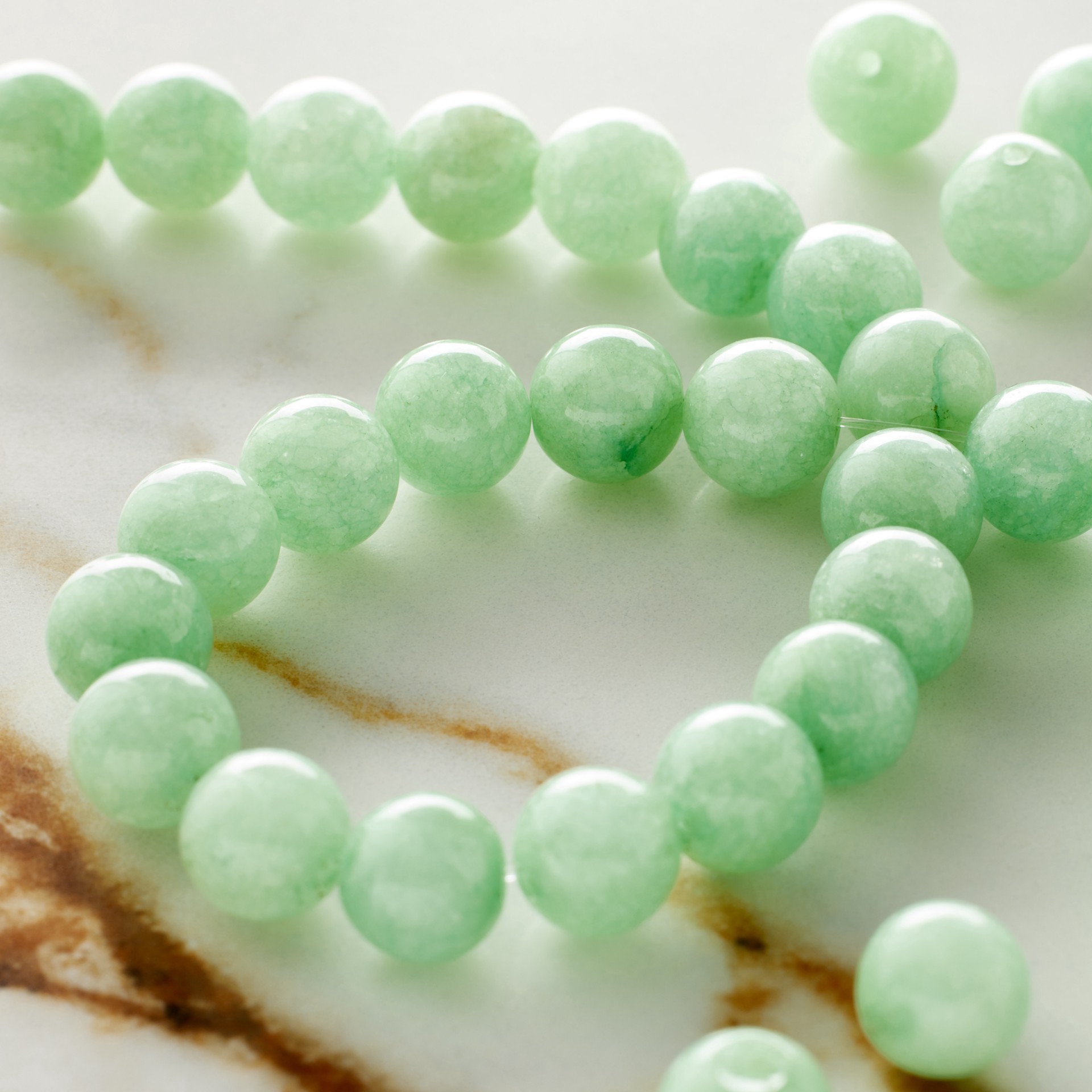 slide 3 of 3, 8mm Mint Round Beads By Bead Landing, 8mm