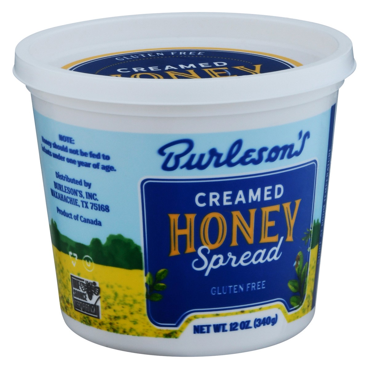 slide 3 of 13, Burleson's Gluten Free Creamed Honey Spread 12 oz, 12 oz