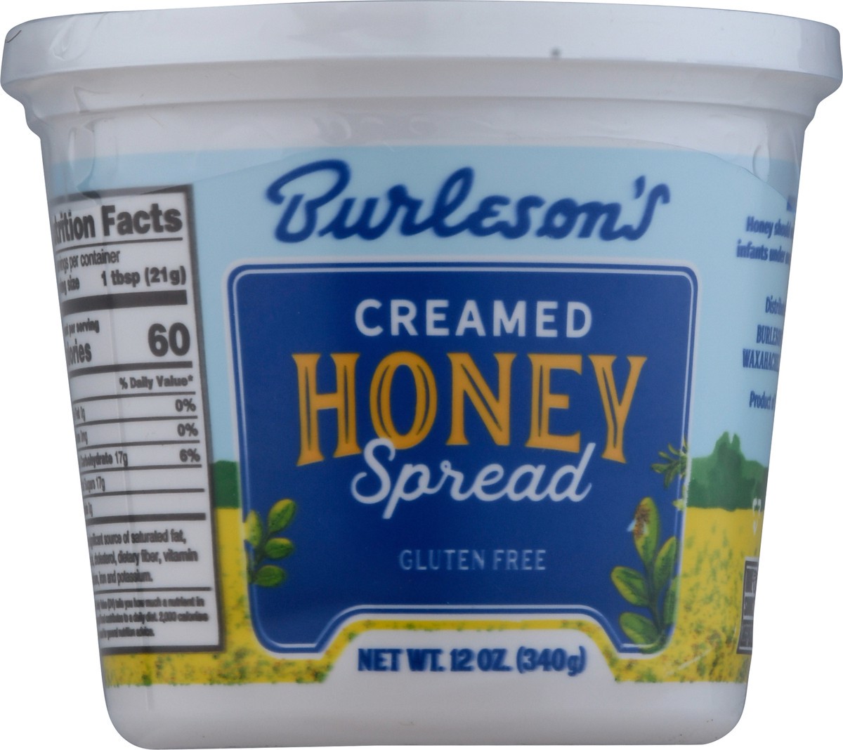 slide 11 of 13, Burleson's Gluten Free Creamed Honey Spread 12 oz, 12 oz