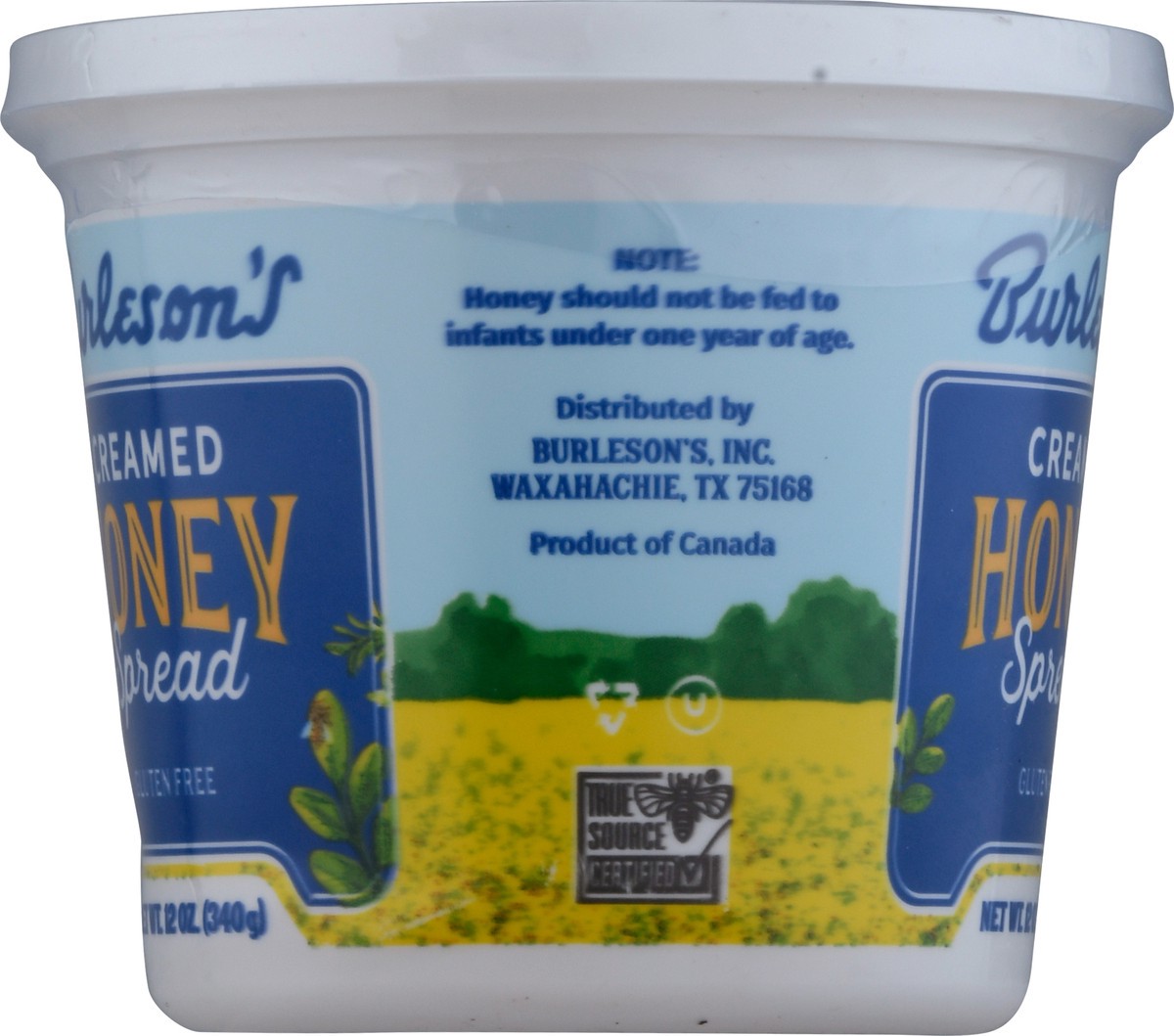 slide 7 of 13, Burleson's Gluten Free Creamed Honey Spread 12 oz, 12 oz