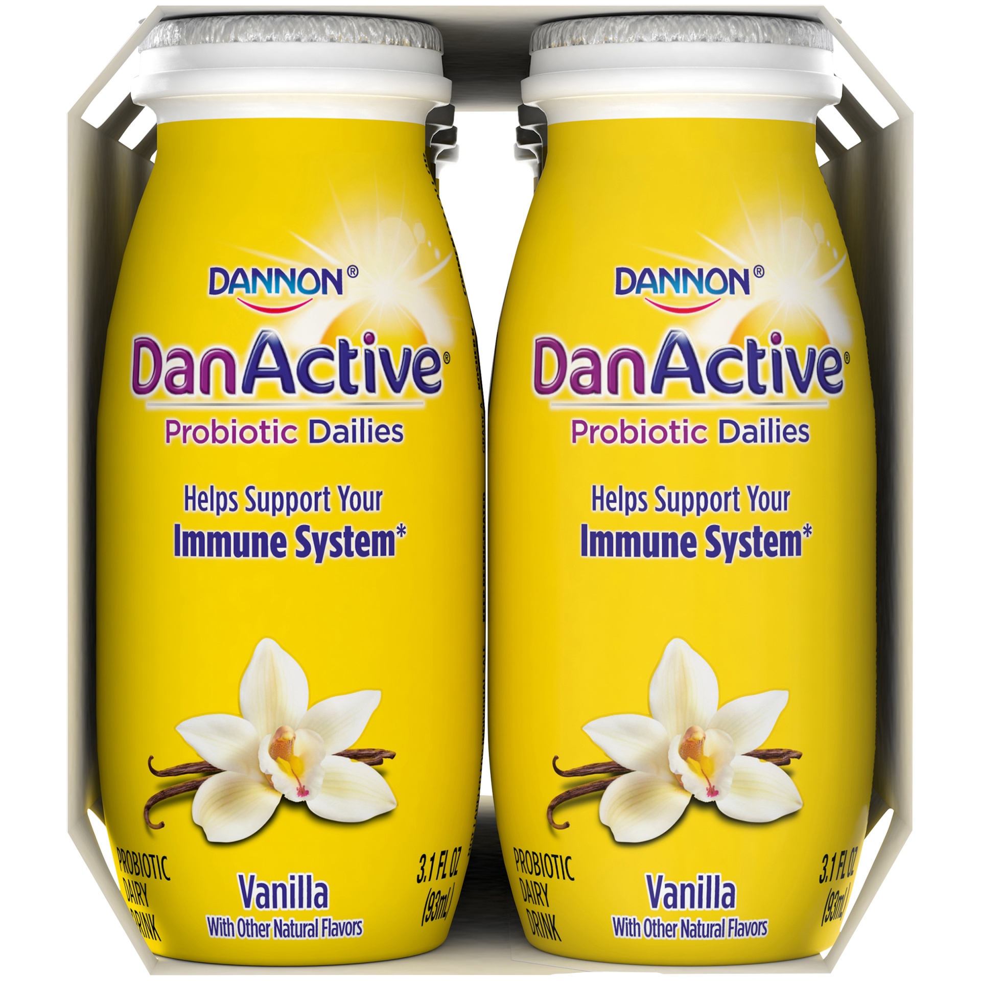 slide 2 of 6, DanActive Probiotic Dailies Vanilla Dairy Drink, 3.1 fl oz