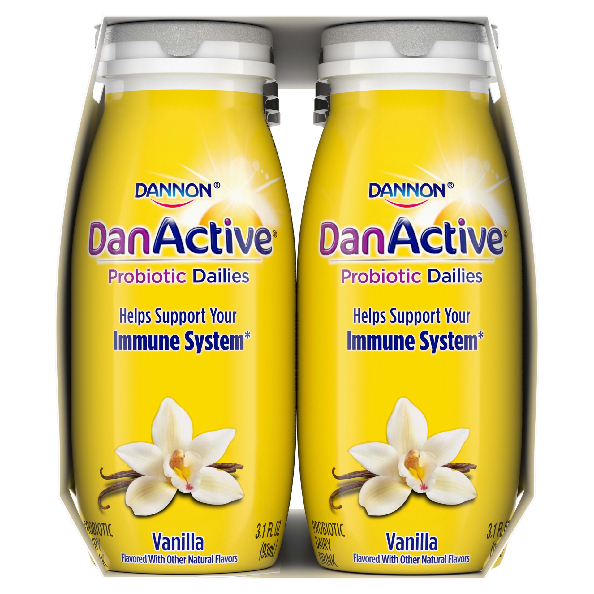 slide 2 of 5, DanActive Probiotic Dailies Dairy Drink, Vanilla, 3.1 oz., 8 Pack, 3.10 fl oz