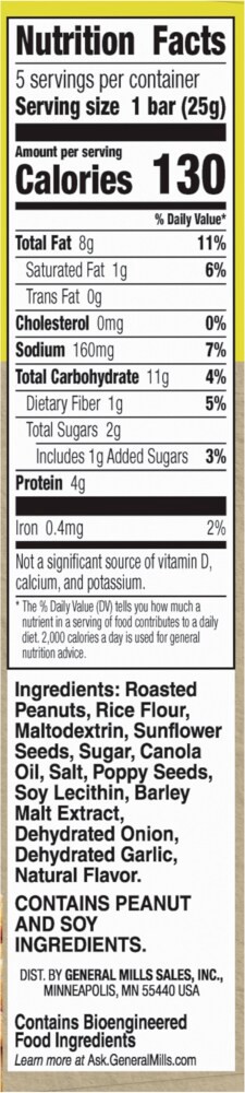 slide 2 of 2, Nature Valley Savory Nut Crunch Everything Granola Bar, 5 Count, 5 ct