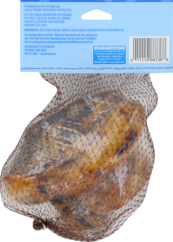 slide 2 of 2, Pet Pride Natural Smokey Beef Knuckle Bone For Dogs, 1 ct