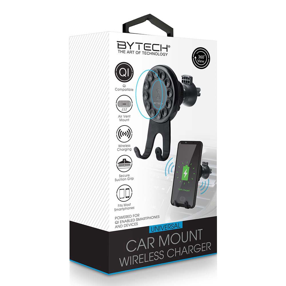 slide 1 of 1, Bytech Wireless Charger Suction Mount, 1 ct