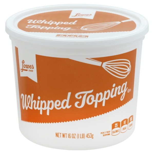 slide 1 of 1, Lowes Foods Original Whipped Topping, 16 oz