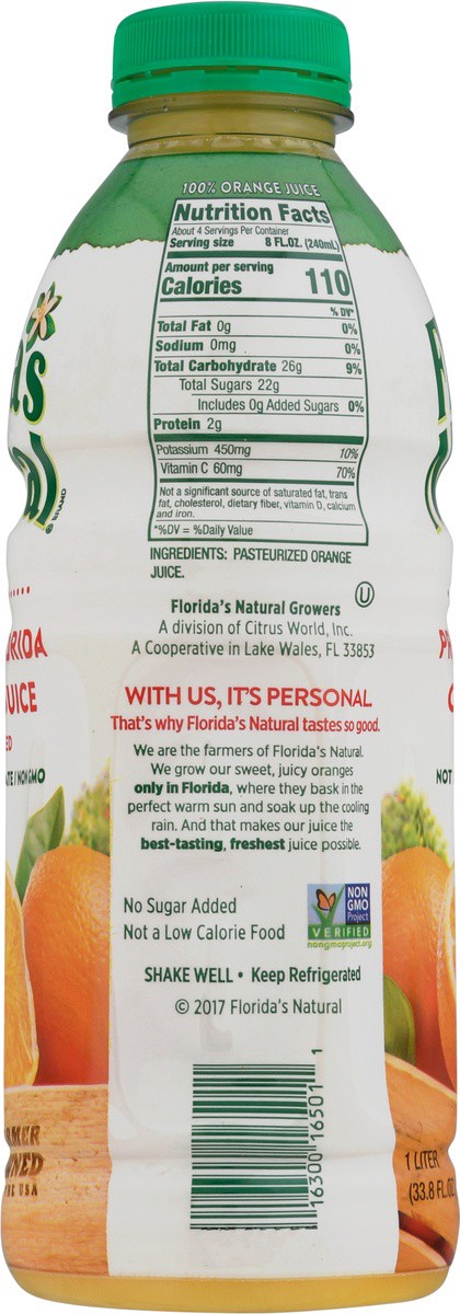 slide 5 of 9, Florida's Natural Orange Juice - 33.8 fl oz, 33.8 fl oz