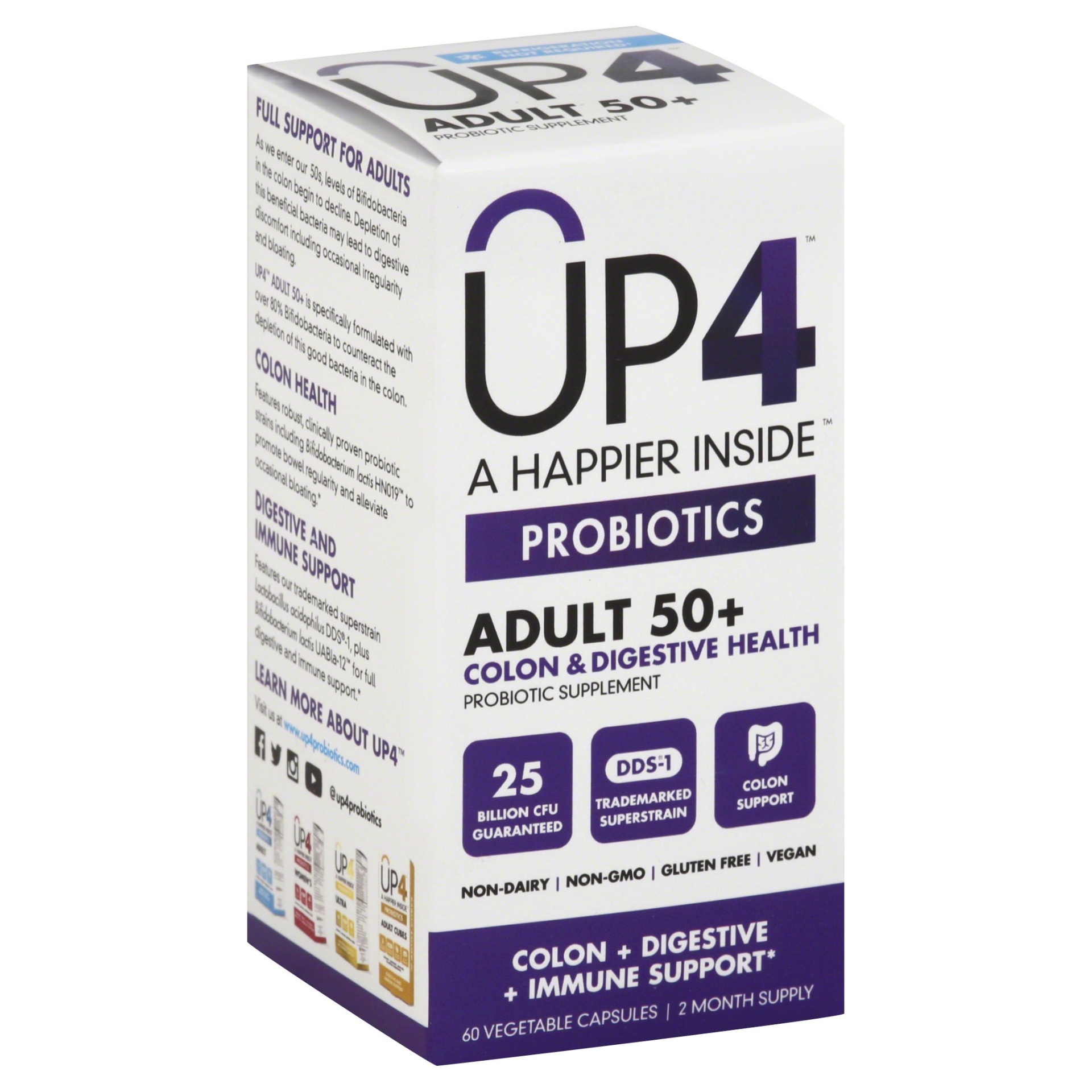 slide 1 of 1, UP4 Senior Probiotic Dietary Supplement Capsules, 60 ct