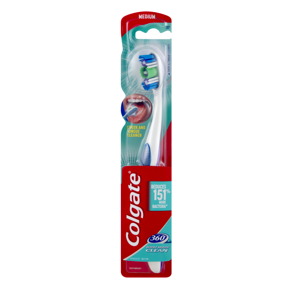 slide 1 of 2, Colgate Toothbrush Medium Whole Mouth Clean, 1 ct
