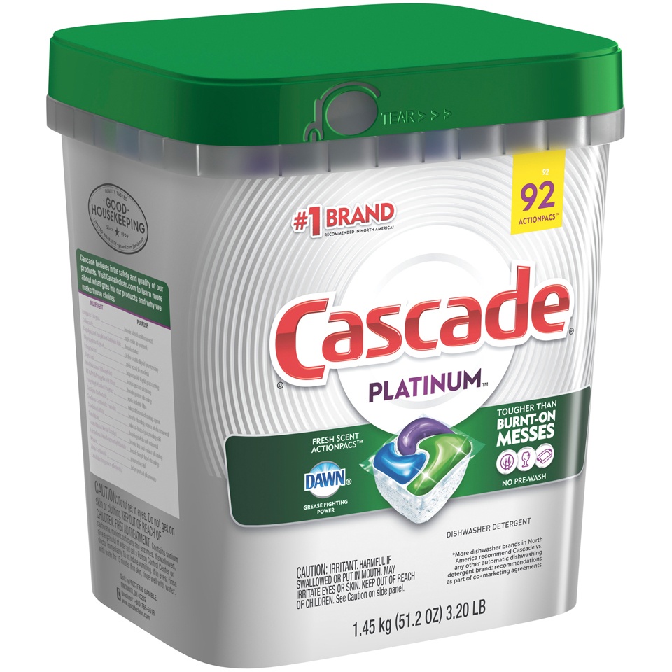 Cascade Platinum Action Packs 92 ct Shipt