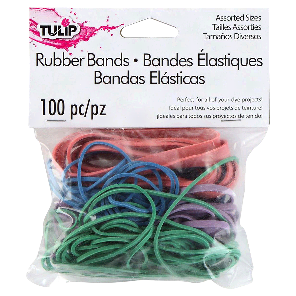 slide 1 of 5, Tulip Assorted Rubber Bands, 100 ct