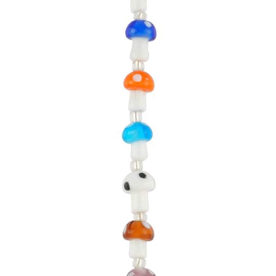 slide 1 of 3, Multicolor Mushroom Lampwork Glass Bead Mix By Bead Landing, 12mm x 9mm