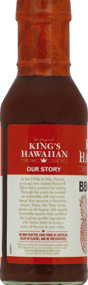 slide 3 of 6, King's Hawaiian Original Sweet Pineapple BBQ Sauce, 14.3 oz