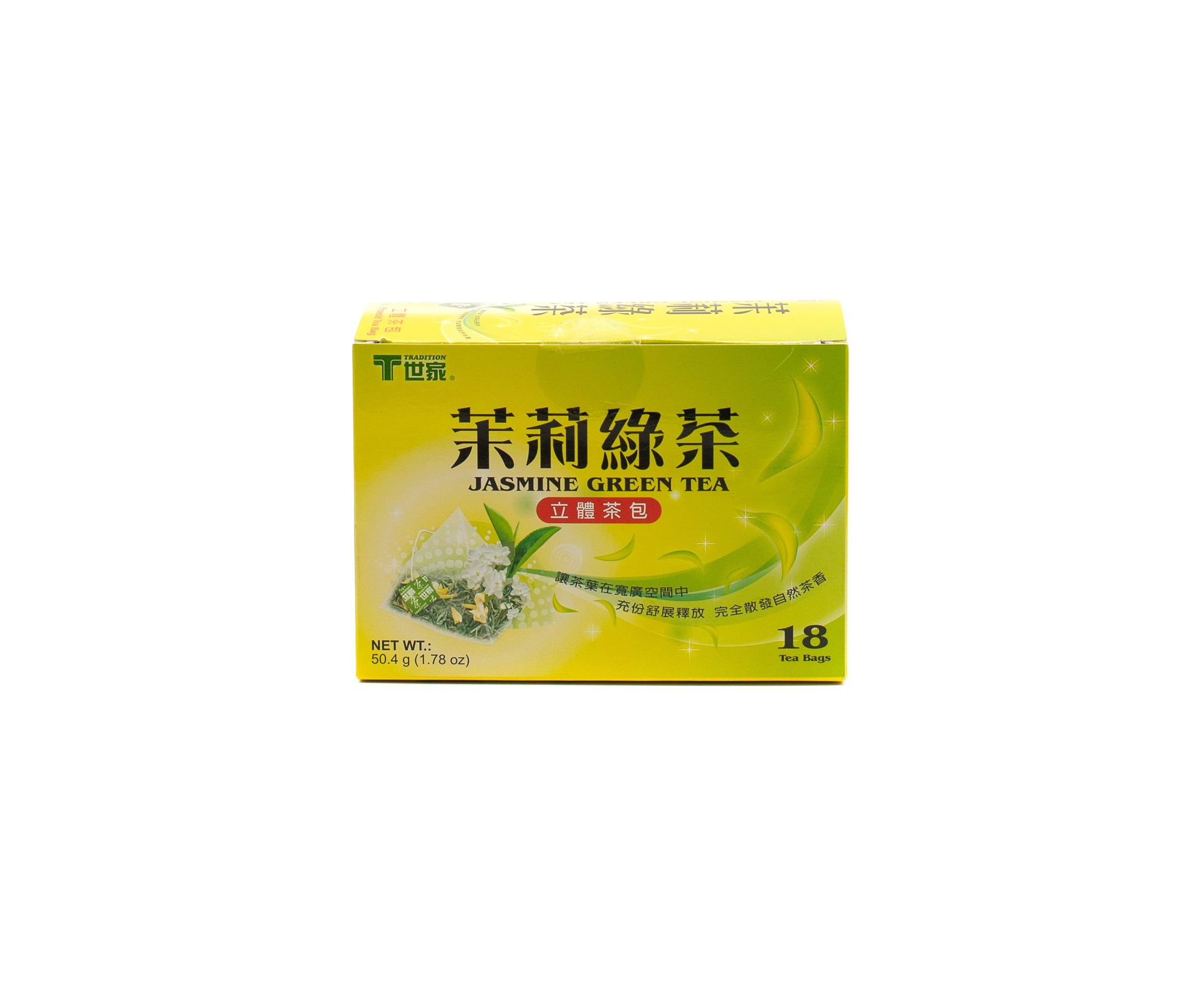 slide 1 of 1, Tradition Jasmine Green Tea Pyramid Tea Bag Box - 50.4 gram, 50.4 gram