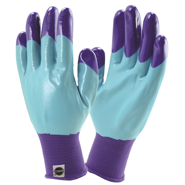 slide 1 of 1, Miracle Gro Double Dip Flat Nitrile Glove - Medium/Large, MED/LG