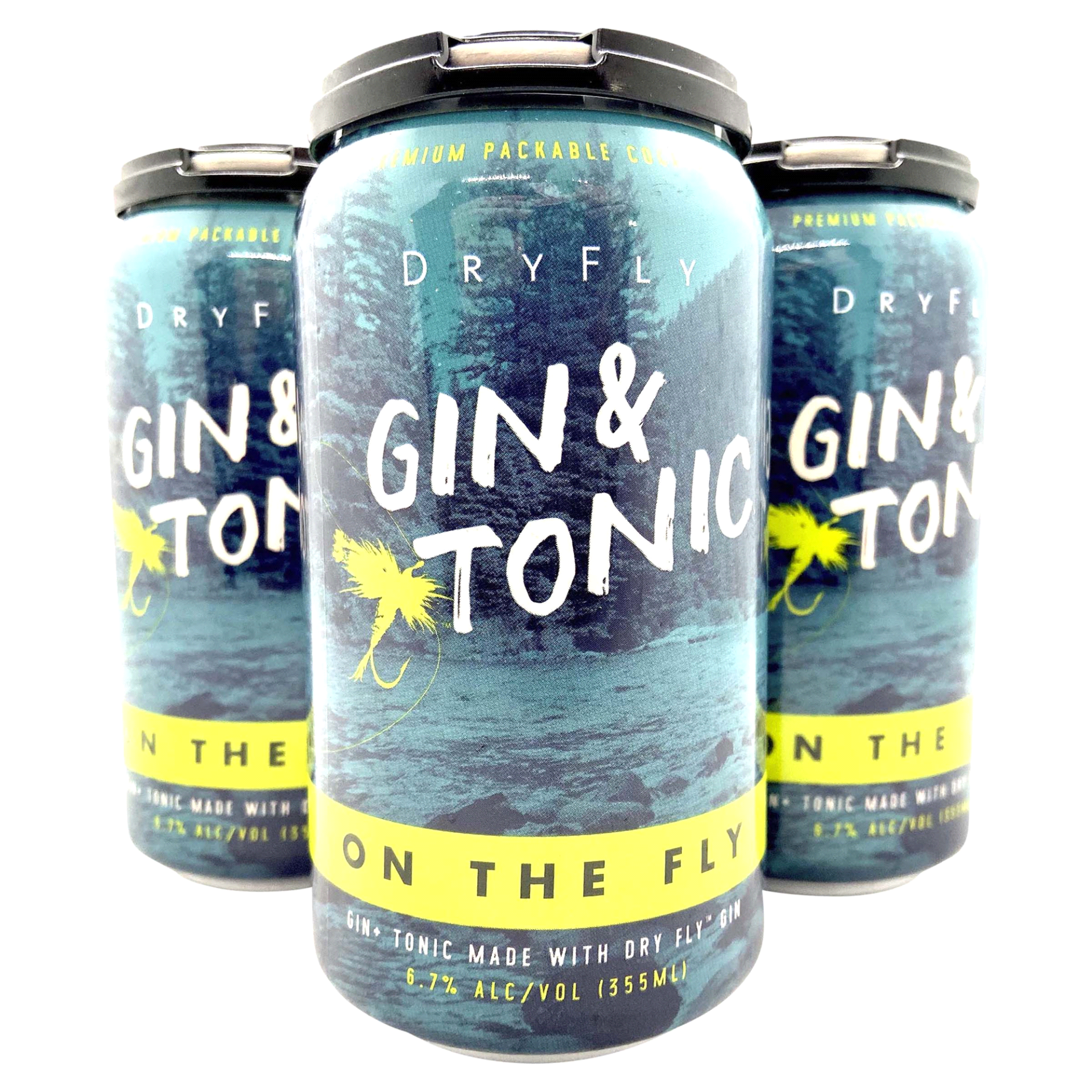 slide 1 of 1, Dry Fly Distilling On The Fly Gin & Tonic, 4 ct; 12 fl oz