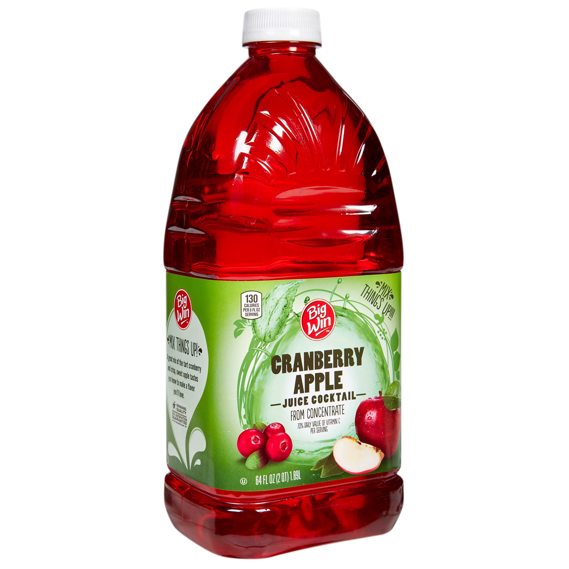 slide 3 of 3, Big Win Cranberry Apple Juice Cocktail - 64 oz, 64 oz
