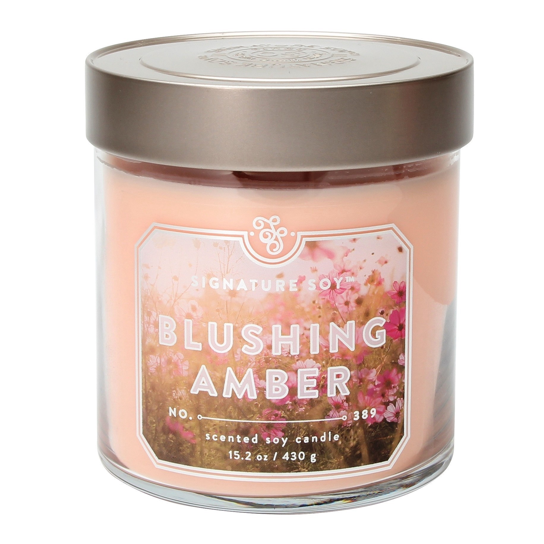 slide 1 of 1, Signature Soy Jar Candle - Blushing Amber , 15.2 oz