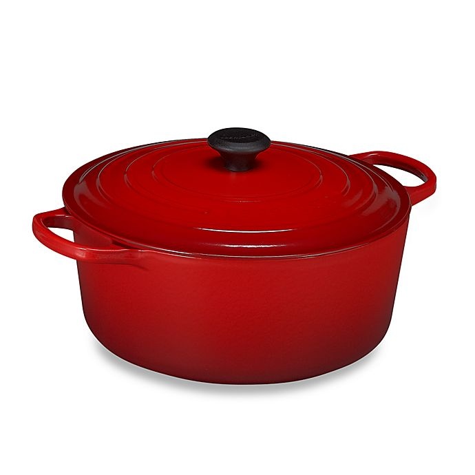 slide 1 of 1, Le Creuset Signature Round Dutch Oven - Cherry, 9 qt