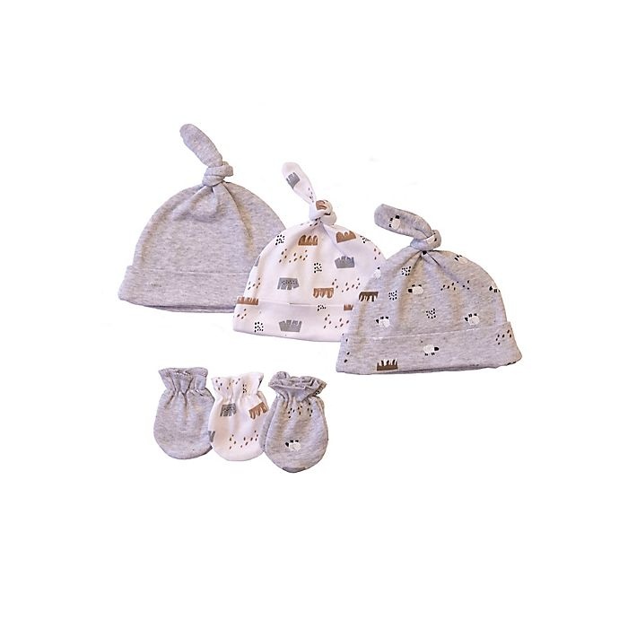 slide 1 of 1, Sterling Baby Lambs Hat and Mitten Set, 6 ct