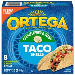 Ortega Cauliflower & Corn Taco Shells, Gluten Free, 8 count, 3.3 oz