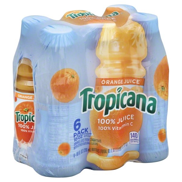 slide 1 of 1, Tropicana Orange Juice, 6 ct