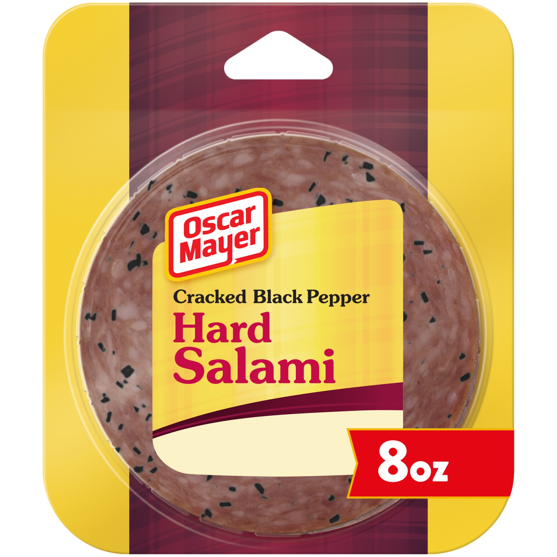 slide 1 of 1, Oscar Mayer Cracked Black Pepper Hard Salami Sliced Lunch Meat Pack, 8 oz