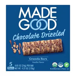 MadeGood Vanilla Chocolate Drizzled Granola Bars