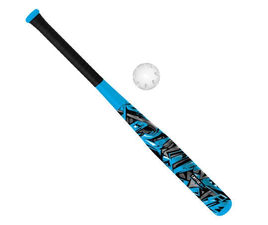 slide 1 of 1, Big Papi's Home Run Black & Blue Abstract Baseball Bat & Ball, 1 ct