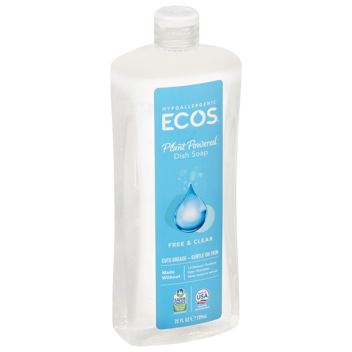 slide 4 of 9, ECOS Plant Powered Free & Clear Dish Soap 25 fl oz, 25 fl oz