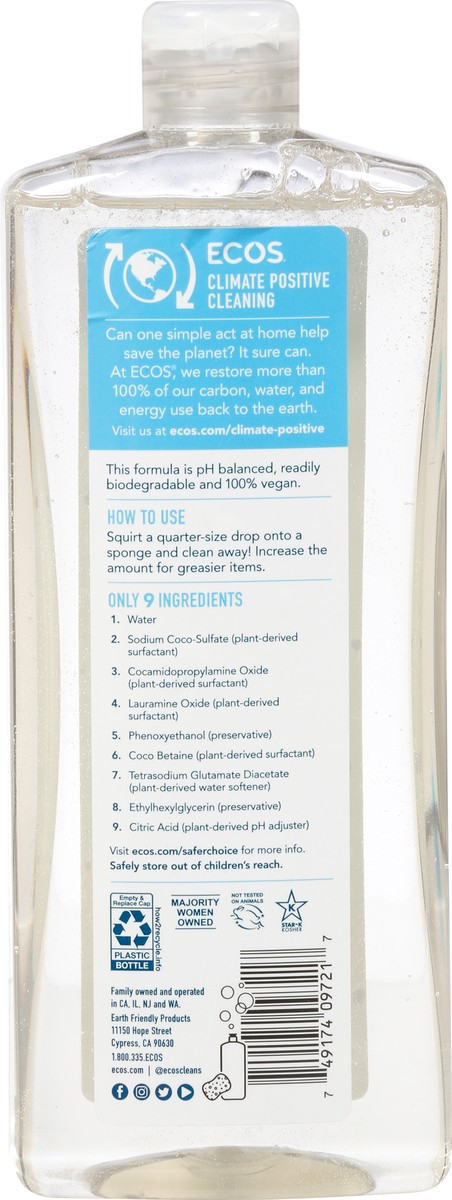 slide 5 of 9, ECOS Plant Powered Free & Clear Dish Soap 25 fl oz, 25 fl oz