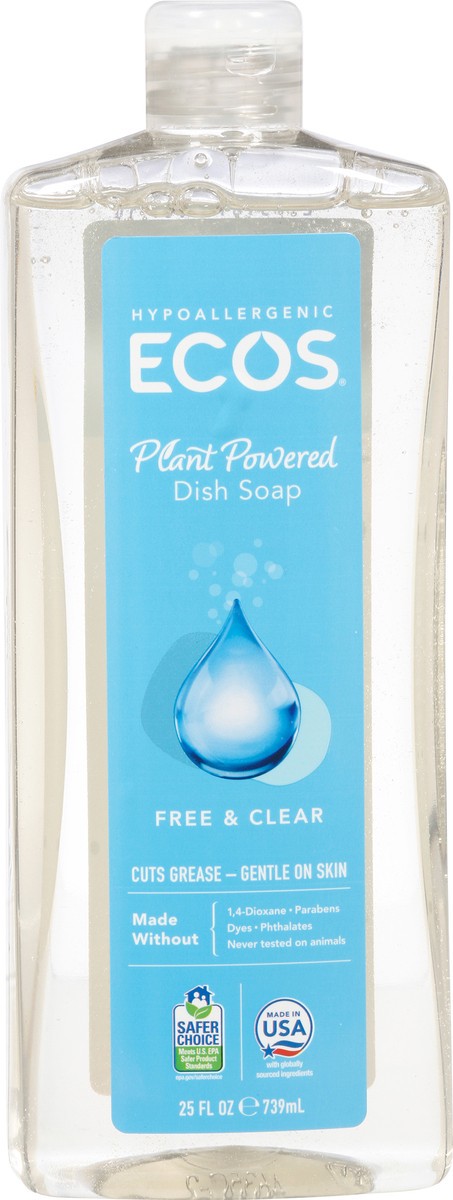 slide 3 of 9, ECOS Plant Powered Free & Clear Dish Soap 25 fl oz, 25 fl oz