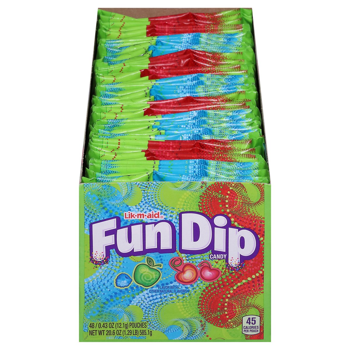 slide 3 of 14, Fun Dip Lik-M-Aid Candy 48 - 0.43 oz Pouches, 48 ct