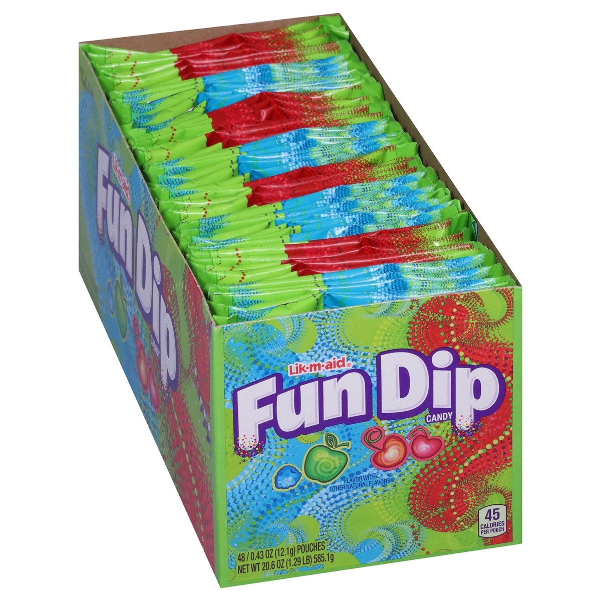 slide 11 of 14, Fun Dip Lik-M-Aid Candy 48 - 0.43 oz Pouches, 48 ct