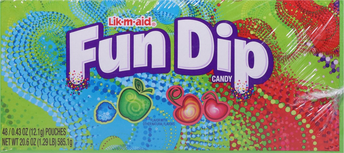 slide 12 of 14, Fun Dip Lik-M-Aid Candy 48 - 0.43 oz Pouches, 48 ct