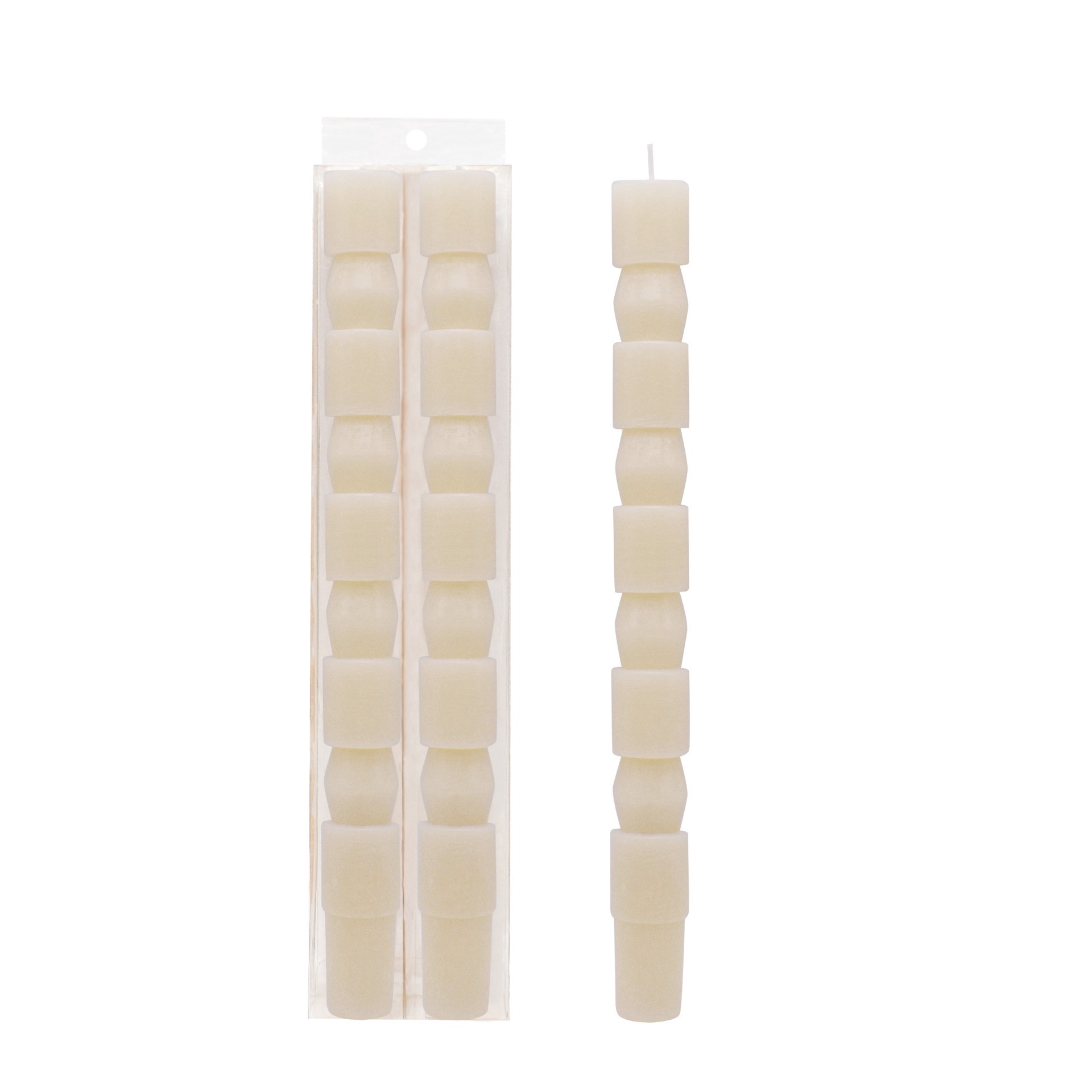slide 3 of 3, 10" Ivory Column Unscented Taper Candles, 2ct. By Ashland, 2 ct