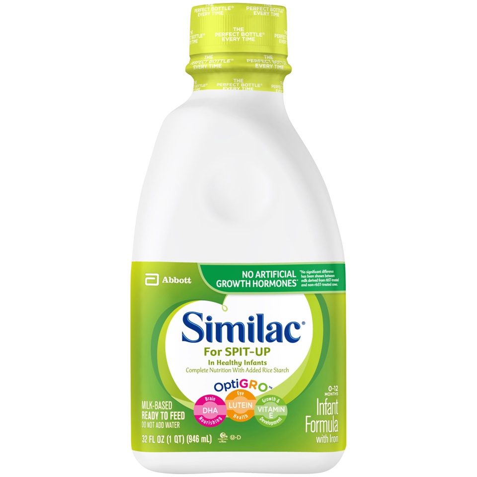 slide 1 of 8, Similac For Spit-Up In Healthy Infants OptiGro with Iron Infant Formula, 32 fl oz