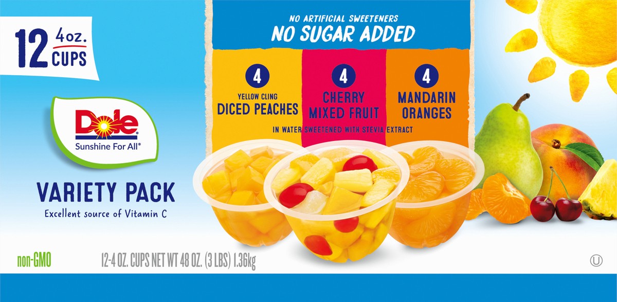 slide 1 of 1, Dole Fruit Bowls, 12 ct