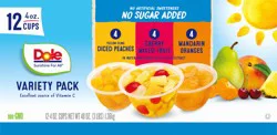 Dole Fruit Bowls, No Sugar Added, Variety Pack