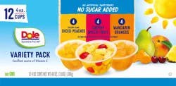Dole Fruit Bowls, No Sugar Added, Variety Pack